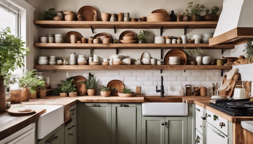 balanced open shelf styling