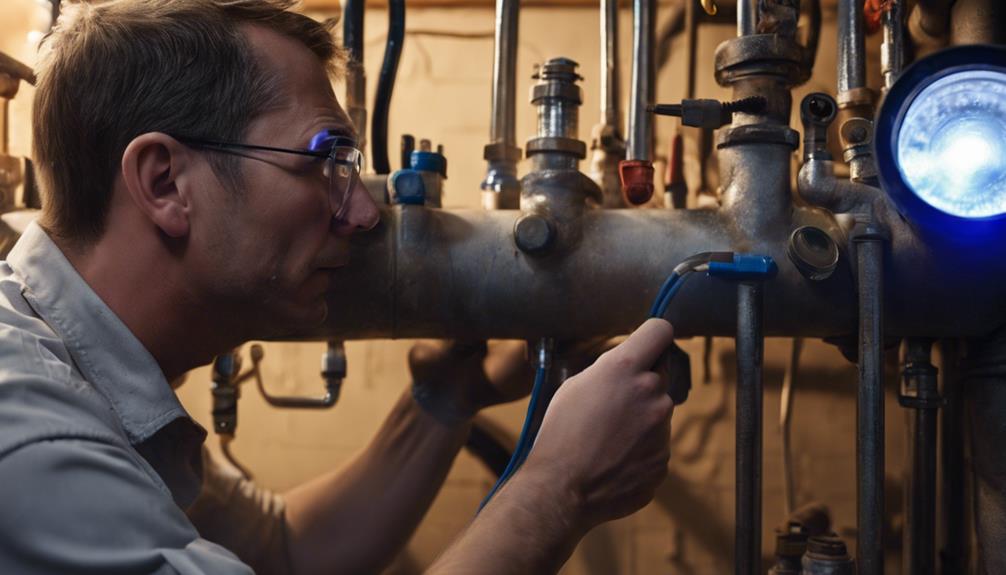 inspect for potential leaks