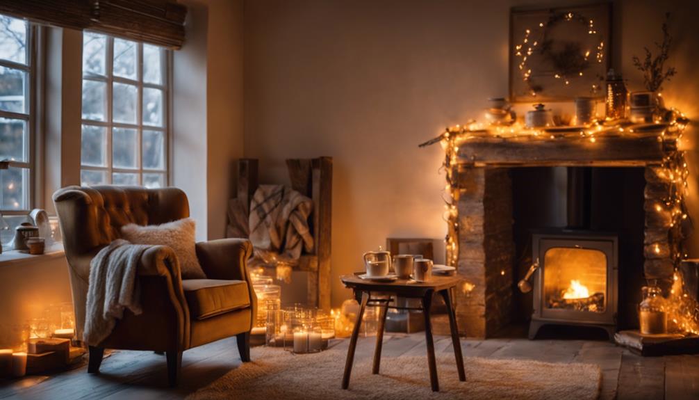 warm lighting for coziness